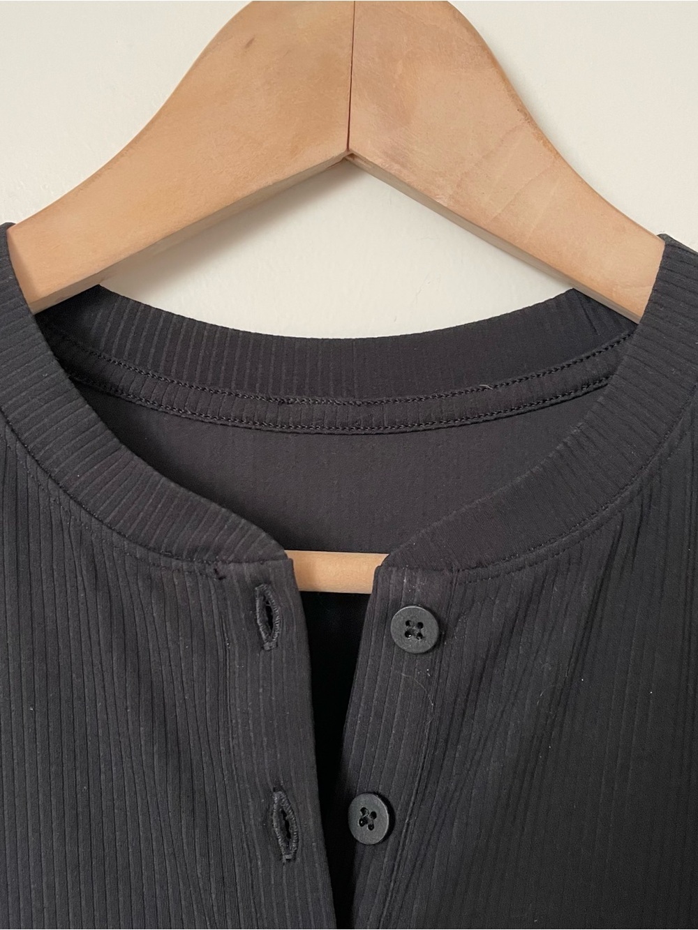 Lululemon 2025 All Aligned Ribbed Long-Sleeve Henley Dress Black Size Small - Picture 10 of 12